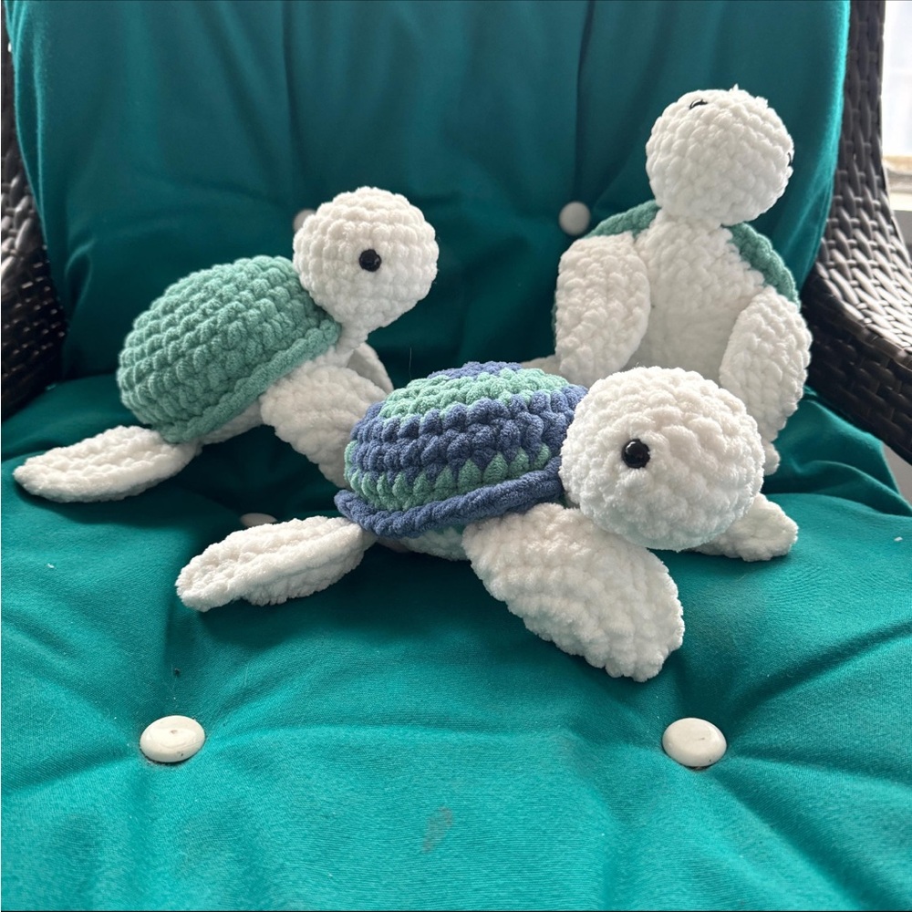 Handmade Turtle Amigurumi Crochet Sea Turtle Plushie Cute Stuffed Toy  Crochet